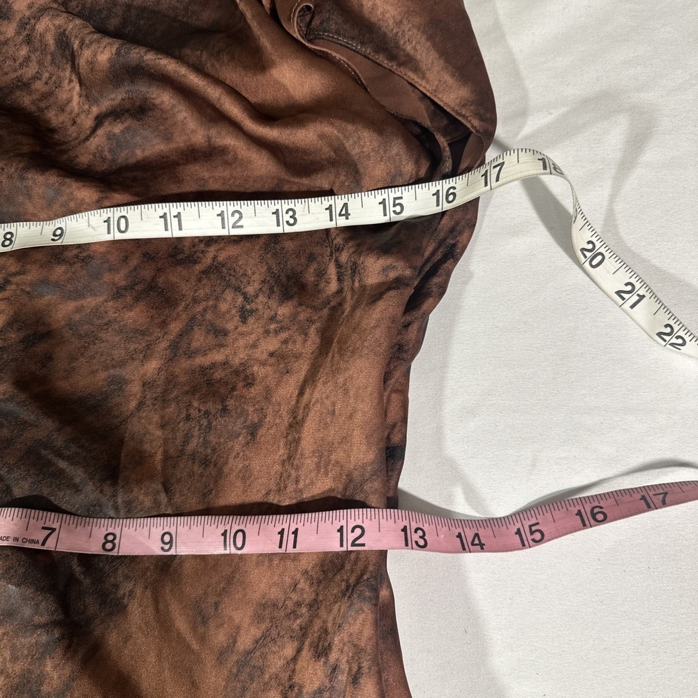 NEW $269 House‎ of CB [ Small ] ALAINA Antique Copper Bias Cut Maxi Dress 7064 - Picture 6 of 16